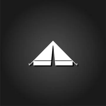 Tent icon flat Stock Illustration