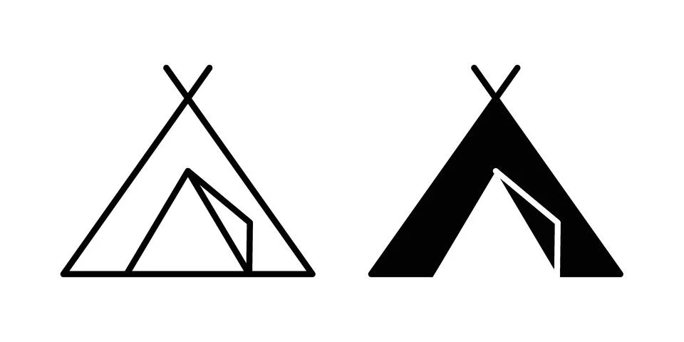 Tent icon graphic element. web icon set Stock Illustration