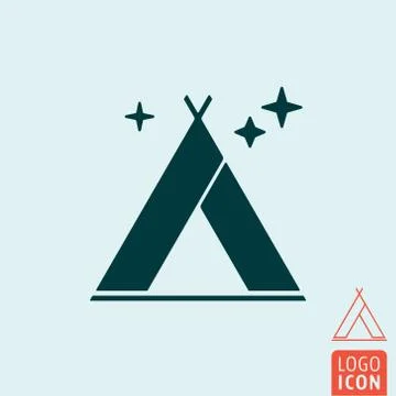 Tent icon isolated Stock Illustration