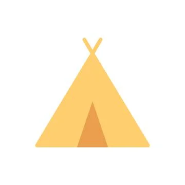Tent icon. Simple color vector elements of hipster style icons for ui and ux Stock Illustration