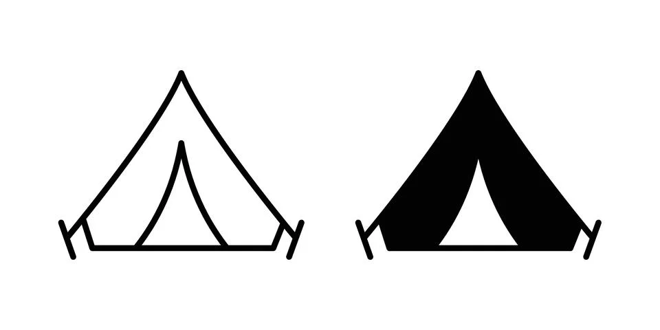 Tent icon vector design illustrations Stock Illustration