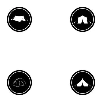 Tent icon vector Stock Illustration