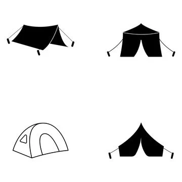 Tent icon vector Stock Illustration