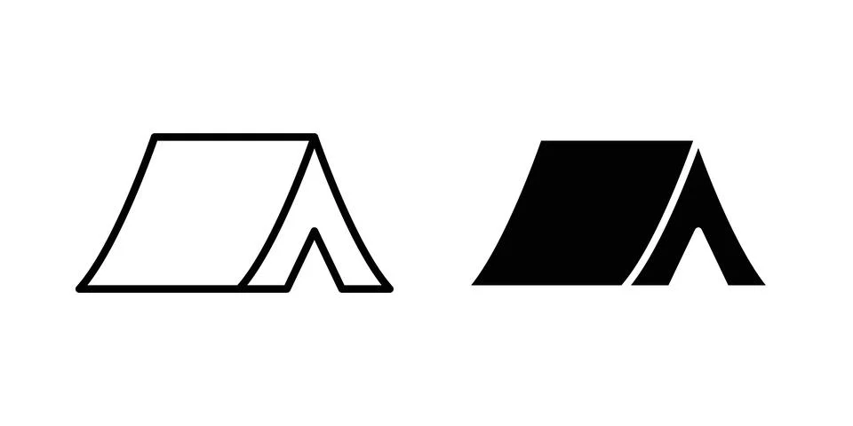 Tent icon vector symbol graphics Stock Illustration