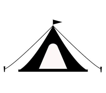 Tent icon on white background. flat style. tourist tent icon for your web sit Stock Illustration