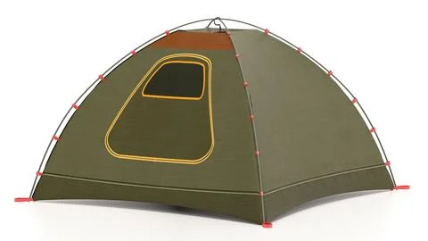 Tent isolated on white background. 3D illustration Stock Illustration