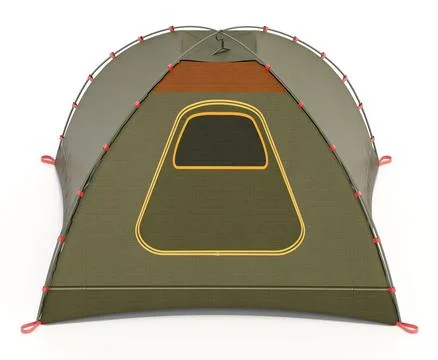 Tent isolated on white background. 3D illustration Ilustración de archivo