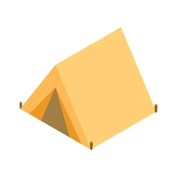 Tent isometric 3d icon Stock Illustration