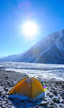Tent on the mount Stock Photos