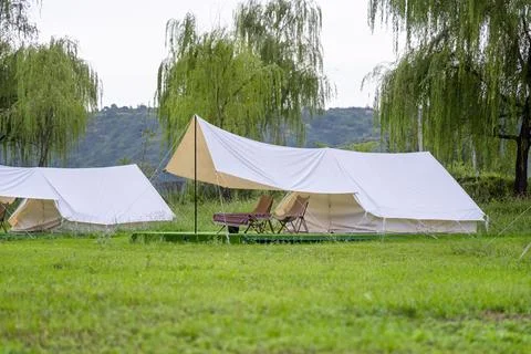 Tent in the park Stock Photos