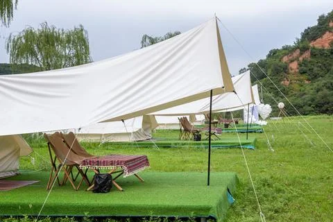 Tent in the park Stock Photos
