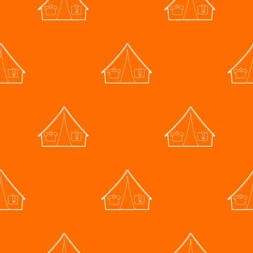 Tent pattern vector orange 스톡 일러스트