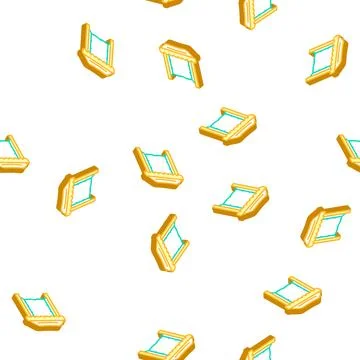 Tent from plastic material isometric icon seamless pattern Stock Illustration