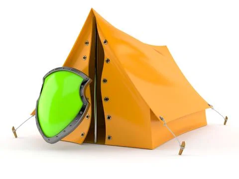 Tent with protective shield Stock Illustration