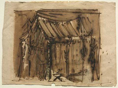Tent (recto). Josef Platzer (Austrian, 1751-1806). Stock Illustration