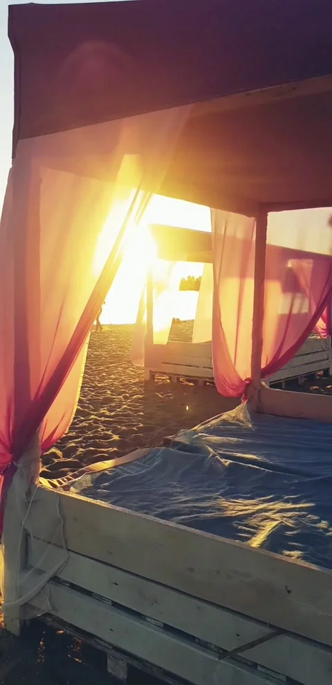 Tent by the river sunset Stock Footage 141117600