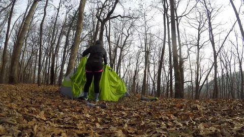 Tent Setup Time Lapse 스톡 동영상 106455524
