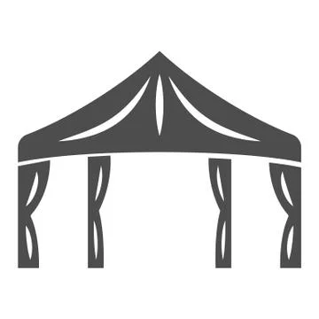 Tent solid icon, Oktoberfest concept, party equipment sign on white background Stock Illustration