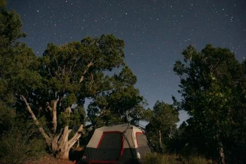 Tent under the starts Stock Photos