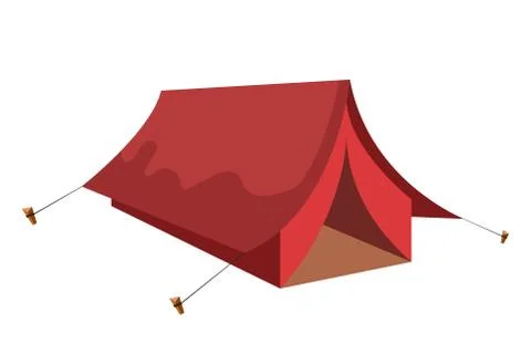 Tent vector illustration isolated on white background Illustrazione stock