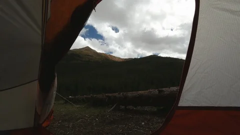 Tent View Mountain Time Lapse Stock-Footage 101211849