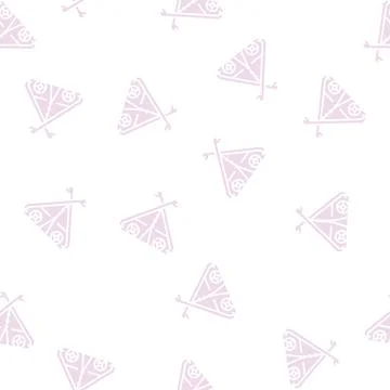 Tent viking glyph seamless pattern Stock Illustration