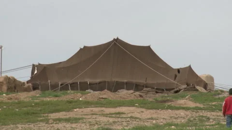 Tent in The Village Stock Footage 46054151