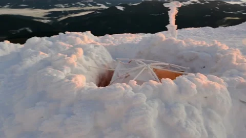 Tent on the winter top Goverla Stock Footage 170786124