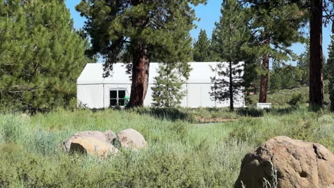 A Tent in the Woods Stock Footage 245838022