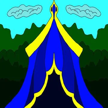 Tent in the woods Stock-Illustration