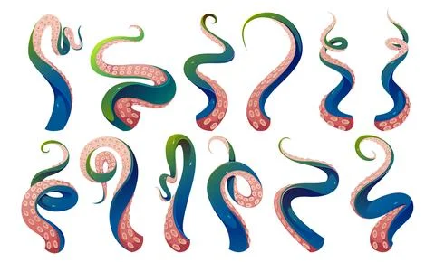 Tentacle leg vector. Octopus monster armcartoon Stock-Illustration