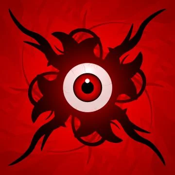 Tentacled eyeball Stock Illustration