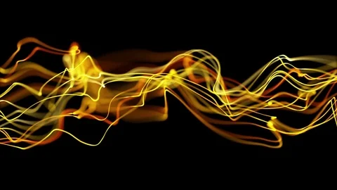 Tentacles Fibers Threads Strings Motion Background Yellow Vidéo 70861184
