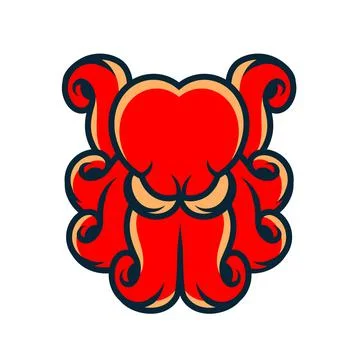 Tentacles of an octopus. Hand drawn vector illustration in engraving techniqu Stock Illustration