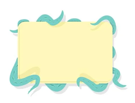 Tentacles  Octopus hold frame for text Stock Illustration