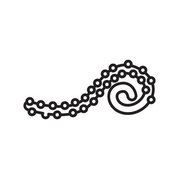 Tentacles octopus icon Black line art vector logo Stock Illustration