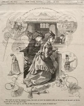 Tenth Commandment, 1870. Winslow Homer (American, 1836-1910). Wood engraving; Illustration