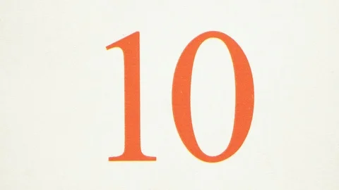 The tenth number in the calendar, date event Stock Footage 102712176