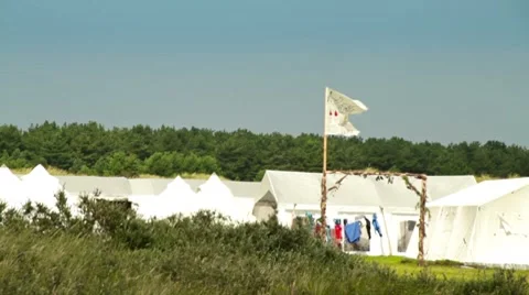 Tents At a Campground Stock Footage 8830554
