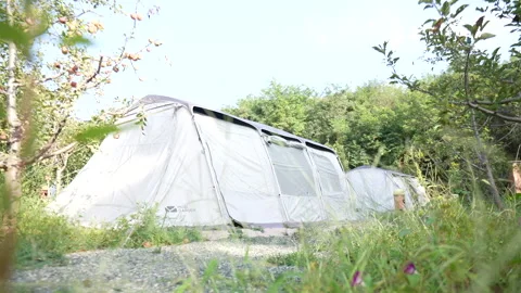 Tents in wilderness campgrounds Stock Footage 233322985