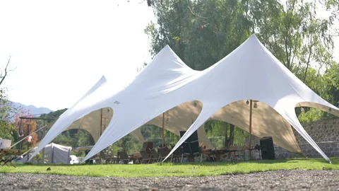 Tents in wilderness campgrounds Stock Footage 233323146