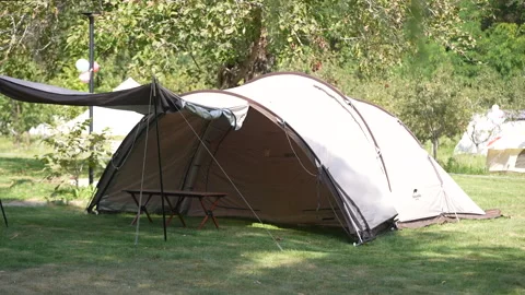 Tents in wilderness campgrounds Stock Footage 233324466