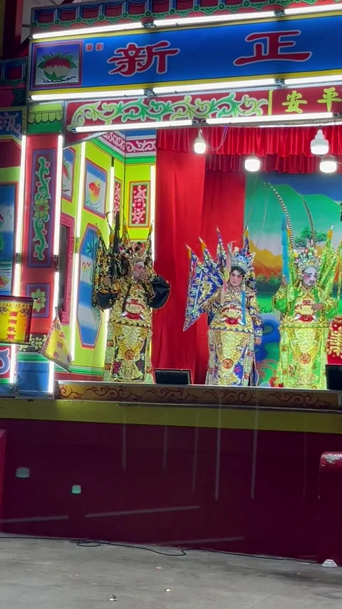 Teochew opera performance Stock Footage 307312027