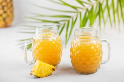 Tepache, a fermented drink of pineapples and sugar, spices Stock Photos