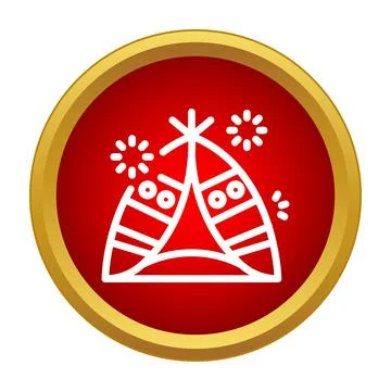 Tepee icon representing indigenous native american culture Stock Illustration