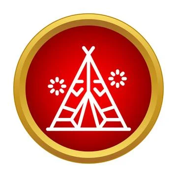 Tepee icon showing native american tribal dwelling Stock Illustration