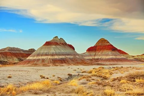 Tepees or Tent Rocks in Petrified Forest National Park, AZ, USA Stock Photos
