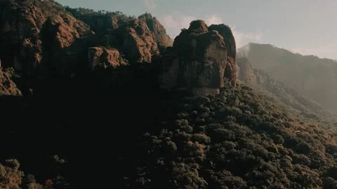 Tepoztlan Hill dron shot Stock Footage 339843138