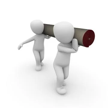 Teppich tragen Stock Illustration