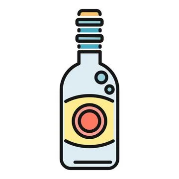 Tequila bottle cartoon graphic vector illustration Stock Illustration